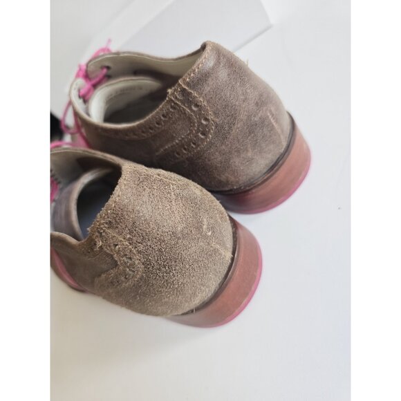 Cole Haan Colton Pink Taupe Brown Wingtip Brogue Oxford Mens Dress Shoes 11.5 - Picture 12 of 13